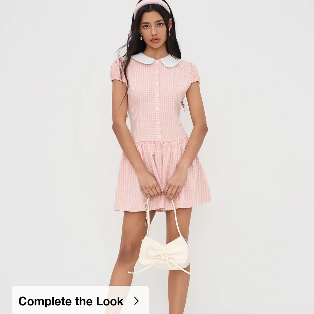 Cider Pink Gingham Mini Dress